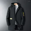 Men's Down Men Winter Thick Cotton Jacket 8XL With Hooded Long Waterproof Outerwear Parka Male Canada Warm Coat