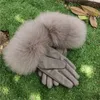 Перчатки с пятью пальцами, зимние женские перчатки из натуральной кожи с бархатной подкладкой, женские перчатки из натурального меха из овчины, Gants Femme 231115