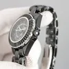 Panie Watch Mechanical Ruch 33 mm Ceramiczne ramki ze stali nierdzewnej Sapphire Waterproof Waterproof Designer Women Wristwatch Black