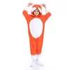 Cosplay Vos Dier Pyjama Kinderen Vos Jumpsuit Onesies Halloween Carnaval Dieren Outfit Fancy Dress Kinderen Baby Cartoon Anime Kostuum 231115