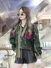 Women's Jackets Vintage Overalls Jacket Women's Short Sequined Top Heavy Industry Beads Ins Trendy Fashionable Street Hipster Y2K Coat