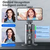 Stabilisatorer P02 360 Rotation Gimbal Stabilisator Uppföljning Selfie Desktop Face Tracking Gimbal för Tiktok-smarttelefonen Live med avlägsna slutare Q231117