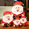 Bambole di peluche Cervo Giocattolo di Babbo Natale riempito con animali Pupazzo di neve morbido e carino Cuscino Bambola Regalo di Natale per bambini 231115