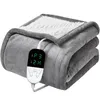 Electric Blanket Flannel Mattress Winter Machine Washable Double Layer Temperature Control Warmer Heated Throw 231115