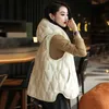 Gilet in piumino d'anatra bianco al 90% da donna Piumino con cappuccio senza maniche Gilet caldo da donna Gilet in piumino ultraleggero impermeabile