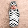 Blankets Black Polka Dots Baby Swaddle Blanket For Born Receive