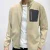 Bird Family Men's Jacket 2023 Autumn New Four Color Thin Velvet Stand Neck Coat Casual mångsidig enkel broderi