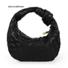 Italien Jodie Botteg Hangbag New Hand-Made Wide Woven Handbag Fashion Trend Croissant Dumpling Bag Girl