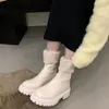 Bota de bota para invierno 2023, cremalleras de moda, botines largos de caballero con parte inferior gruesa, zapatos de diseñador para niña 231116