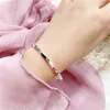 Bangle galvanizado sino onda padrão pulseira para mulheres ajustável de longa duração cor commuter temperamento artesanato