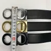 Cinturón de diseñador de lujo con hebilla G para mujer, cinturones de cuero genuino a la moda para hombre, letras dobles, oro grande, clásico, 9 colores
