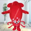 Świąteczny Octopus Mascot Costume Cartoon Temat Charakteru karnawał unisex dorośli rozmiar Halloween przyjęcie urodzinowe fantazyjne strój na świeżym powietrzu dla mężczyzn