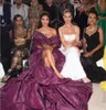 Vestido de mujer Yousef aljasmi Evening Maroon Karl kimkardashian Vestido de fiesta con cuello en V schiaparelli Haute Couture de danielroseberry