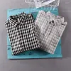 Hommes t-shirts printemps 2023 fraisé Plaid chemise à manches longues hommes ample décontracté polyvalent jeunesse coton marée vêtements