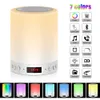 Tragbare Lautsprecher Wireless tragbarer Bluetooth -Lautsprecher LED Music Aux Aux USB Stereo Sound Lautsprecher Farben Touch Control Lamptabelle Lampe