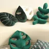 Oreiller vert feuille jeter lavable décoratif pour canapé-lit décor à la maison école bureau salle de classe décoration créatif présent