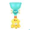 Bath Toys QWZ DIY MONTESSORI BARN BARN VATTRAY ROTATING JET SPEL TUB Toy för 1 till 4 år gammal Baby Kids Gift 221118 Drop Delivery MA DHOV1