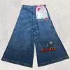 Men's Jeans Oversized Pocket Retro Wkwkp00180 Cargo Street Punk JNCO Y2K Mens Hip Hop Wide Leg Floor Length Denim Trousers