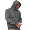 Men's Hoodies Men Hooded Hoodie Casual Long Sleeve Sweatshirt Pullover Jumper Fashion Workout Tops With Face Guard