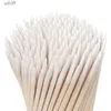 Cotton Swab 500 pièces coton-tige en bois bâton de nettoyage des oreilles coton-tiges extension de cils jetable microbrosse tige de coton outil d'élimination de la cire d'oreille L231116