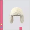 Berretti Beanie/Teschio Berretti Beanie/Skl Berretti Orecchie di Coniglio Corea Ins Nicchia Carina Rosa Rossa Peluche Piviere Cap Inverno Caldo Kee Divertente Pografia Wo Dhsip