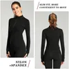 Actieve shirts Dames trainingspak Slim Fit Fitnessjas met lange mouwen Yoga Crop Tops met duimgaten Gym Workout Sweatshirts