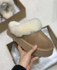 2023 Australie Femmes Tazz Pantoufles Fourrure Diapositives Classique Ultra Mini Plateforme Botte Tasman Slip-on Les Petites Daim Mélange De Laine Confort Hiver Bottes De Neige en jachère