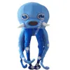 Boże Narodzenie Niebieski Octopus Mascot Costume Cartoon Temat Postacie Carnival unisex dla dorosłych rozmiar Halloween przyjęcie urodzinowe fantazyjne strój na świeżym powietrzu dla mężczyzn