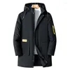 Men's Down Men Winter Thick Cotton Jacket 8XL With Hooded Long Waterproof Outerwear Parka Male Canada Warm Coat