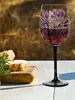 ワイングラスフォーシーズンズツリーアーティザンペイントアート愛好家ガラス製品ギフト用の大きなガラス飲み物