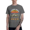 Erkek tişörtleri klasik 1975'ten beri tişört moda doğum günü hediyesi tshirt kısa kollu hip hop gömleği homme pamuk tişört