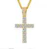Чистые украшения 925 стерлинговой серебряный проход с бриллиантами 5mm VVS Moissanite Classic Cross Cross Coolse Collece для мужчин женщин
