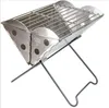 BBQ Tools Accessoires Stabiele buitenkamperen Flat Backpack draagbare roestvrijstalen BBQ -grill en vuurplaats 230414