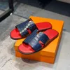 NOWOŚĆ LZMIR SANDAL SLIDES Buty Epsom Calfskin Kaptaki wąż drewno brązowe cielę cielęcki klapki męskie klapki zewnętrzne plażowa skóra sole klasyczny styl płaskie muły buty