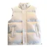 Mens Vests Men Vest 재킷 가을 가을 겨울 큰 크기 다운 슬리브 레벨 스는 단색 흰색 복어 스트리트웨어 패션 231116