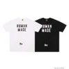 Designer Mode kleding Luxe T-shirts T-shirts Door de mens gemaakt Japans Trendy Br Schattig eendje Engels bedrukt T-shirt Koppels 230g Bamboe Knoop Katoen Korte Mouwen