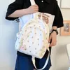 Schultaschen Mini-Rucksack im japanischen Stil mit frischem Blumendruck Studenten Einfache Schultaschen für Mädchen Leichte Nylon-Reisetasche 231116