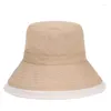 베레트 트렌디 한 여성 모자 여름 일본 어부의 큰 챙 똑 바른 똑 바른 천으로 햇볕에 쬐인 여성 디자이너 힙 도매