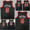 Maillot de basket-ball de ville cousu DeMar DeRozan pour hommes 11 Zach LaVine 8 Nikola Vucevic 9 Lonzo Ball 2 équipe pour les fans de sport noir rouge blanc déclaration méritée respirant