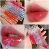 Lipgloss, natürlicher Lippenstift mit hohem Lipgloss, langanhaltend, feuchtigkeitsspendend, pflegender Lipgloss, reduziert Linien, Pflaumenserum, Lippenöl, Pflegetropfen von Dhwos