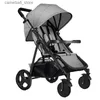 Strollers# New Baby stroller high landscape light can sit and lie down baby stroller folding children's Trolley car carportable stroller Q231116