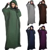 Ethnische Kleidung Ramadan Einteiler Jilbab Lange Khimar Abaya Muslimische Frauen Kleid Gebetsgewand Dubai Saudi Maxi Lose Robe Eid Niqab
