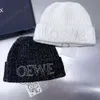 Loewee gorro designer de alta qualidade chapéu de luxo moda para mulheres chapéu de malha inverno novo versátil quente estudante chapéu de lã