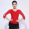 Stage Wear H2645 Latin Dance Tops Women Adult Practice Clothing Female Spring Style Square Professional Performance Costumes