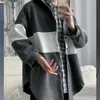 Männer Jacken Frühling Herbst Mode Patchwork Koreanische Casual Mäntel Mann Einfache Y2K Taste Jacke Hemd Lose Hip Hop Männliche Streetwear kleidung 231115