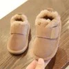 Baby bomullskor vinter kashmir varma barns snöstövlar pojkar barn bomullsstövlar spädbarn lär sig att gå skor