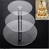 Ustensiles de cuisson Outils Transparent Porte-Gâteau Rond Acrylique Cupcake Stand Assembler Démonter Anniversaire De Mariage Affichage Fête Décoration Cadeau