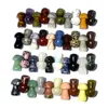 Decorative Figurines 50pcs Wholesale Natural Stone Pendant Necklace Mushroom Carvings And Sculptures Beads For Jewelry Making Handmade Gifts