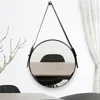 Mirrors Belt Bath Mirror Wall Hanging Decorative El Bathroom Restaurant Art Round Wx8281346