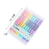 Highlighters 10Pcs/set Double Head Erasable Highlighter Pen Markers Chisel Tip Marker Fluorescent School Writing Highlighters Color Cute 231116